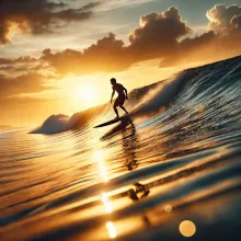 surfista atardecer